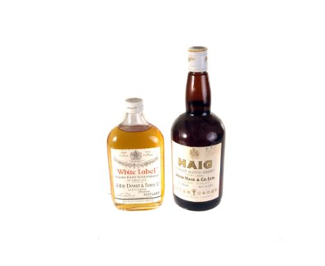 A selection of vintage whiskies,  including Jonnie Walker Red Label, Haig Gold Label, Teacher's, Grant's, and more (7) 