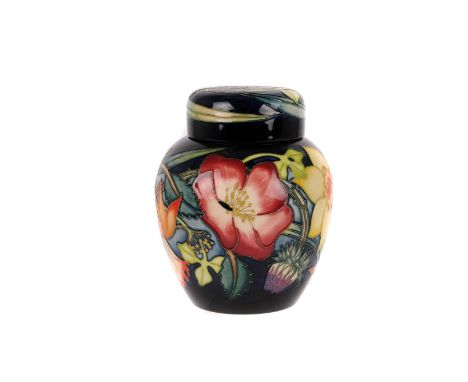 A Moorcroft Golden Jubilee 2002 ginger jar and cover, various markings to the base, approx. 16cm H 