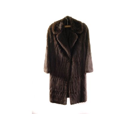 A vintage mink fur jacket, together with a three quarter length fur coat, both appear in good condition (2) 