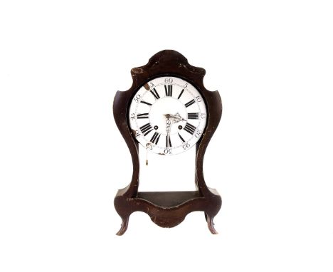 A large French mantle by Lucas Ritz & Berrick,  with white enamel dial (AF), together with a small French drum mantle clock w
