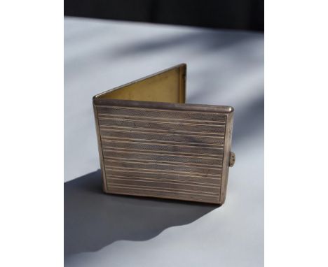 Austrian 900-grade silver engine-turned cigarette case, Vienna, hoopee bird hallmark,&nbsp;initials to one edge, 10 x 8.5cm, 