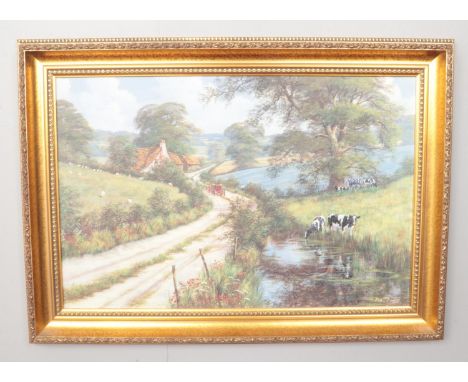 Ronald Beaton, framed print 'Out of the shade' (70 x49cm)  