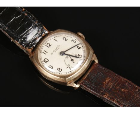 A gents 9ct gold Thomas Russells &amp; Son manual wristwatch.  Not running.