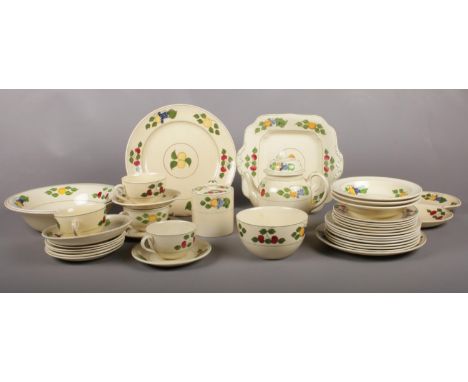 A Royal Adams ' Titan Ware' part tea and dinner wares. cups/saucers, teapot, serving plates etc  