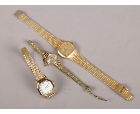 Three ladies wristwatches. Includes Rotary and SK manual examples and a Sekonda quartz example.  