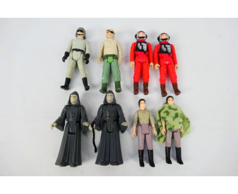 Kenner - Star Wars - A collection of unboxed figures including Prune Face, B-Wing Pilot, Princess Leia Organa, Palpatine and 