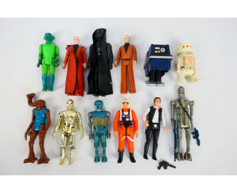 Kenner - Star Wars - A Collection of twelve Vintage Star Wars Figures comprising of five figures from 1977- Hans with blaster
