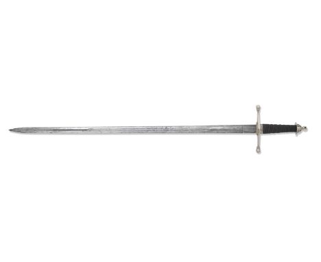 THE GEORGE V CRUCIFORM-HILTED SWORD OF CAPTAIN THOMAS SINCLAIR KENNEDY, THE ROYAL SCOTS FUSILIERSCirca 1915 The 33 inch doubl