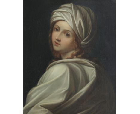 After Guido Reni (Italian, 1575-1642)Portrait of girl in white oil on canvas 58 x 48cm (22 13/16 x 18 7/8in).For further info