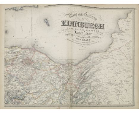 BLACKWOOD (WILLIAM)The Atlas of Scotland, Containing Maps of Each County,  29 engraved maps on 58 sheets, hand-coloured in ou