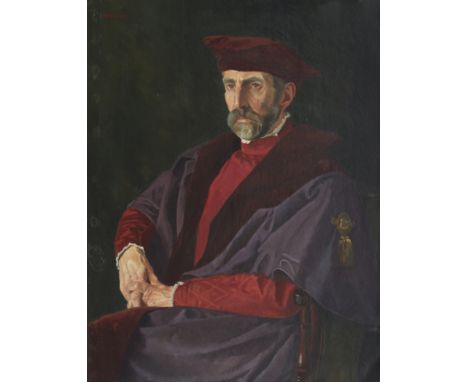 William Brown Menelaws (British, active 1901-1942)Portrait of David Foggie, in his RSA robes signed and dated 'W B MENELAWS '