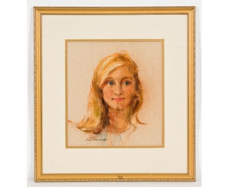 * LENA ALEXANDER (SCOTTISH 1899 - 1983),
PORTRAIT OF A YOUNG GIRL
pastel on paper, signed
35cm x 31.5cm
Mounted, framed and u