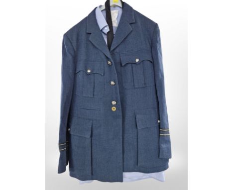 An RAF officer's dress tunic, trousers, undershirt with tie 