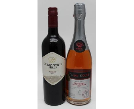 2016 Durbanville Hills Merlot, 1 bottleNV Wine Route Sparkling Moscato Rose, 1 bottle (2)