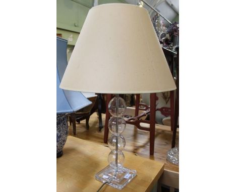 A modern glass globular lamp