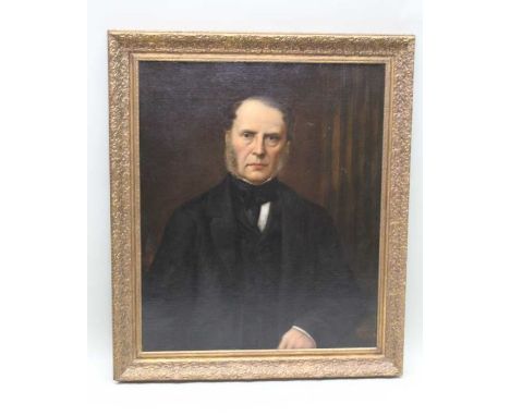 William Cooke - A 19th century portrait of John Brigg (1798-1867) of Keighley, Yorkshire, 74cm x 62cm oil on canvas, signed i