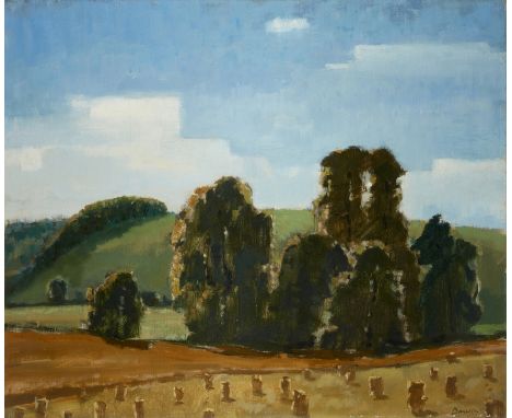 Sir Robin Darwin CBE RA, British 1910-1974 - Ham Spray, Wiltshire;&nbsp;oil on canvas, signed lower left 'Darwin', 63.5 x 76.