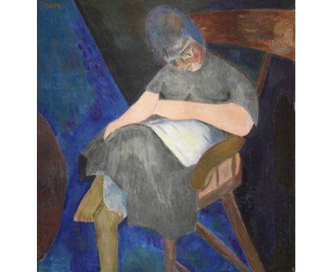 Heinz Koppel,&nbsp;German/Welsh 1919&ndash;1980 -&nbsp;Seated Woman, 1951;&nbsp;oil on canvas, signed upper left 'Koppel', 12