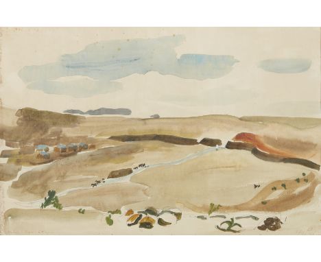 Ruth Plant,&nbsp;British 1912-1988 &ndash;&nbsp;Makele, Tigre, Ethiopia, 1967;&nbsp;watercolour and pencil on paper, signed w