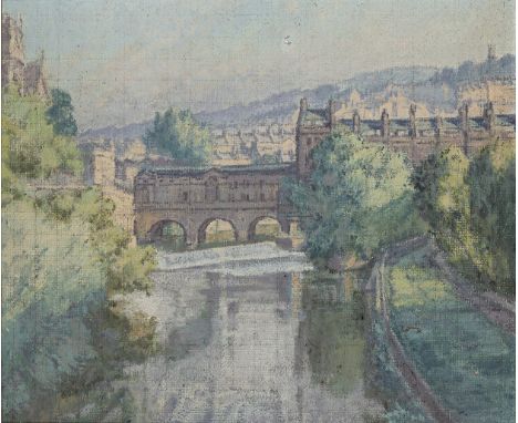 Th&eacute;r&egrave;se Lessore,&nbsp;British 1884-1945 -&nbsp;Pulteney Bridge, Bath; oil on canvas, 51 x 61 cm&nbsp;Provenance