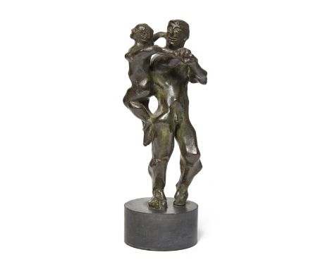 Gertrude Hermes,&nbsp;British 1901-1983 -&nbsp;Adam and Eve II, 1956-58;&nbsp;bronze, H30.5 x W10 x D10 cm (including base) (