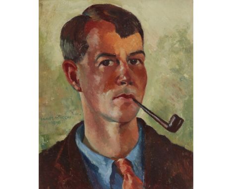 James Morey Hockney,&nbsp;British 1904-1990 -&nbsp;Self Portrait, 1936;&nbsp;oil on panel, signed and dated lower left 'James