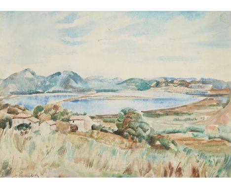 Willy Eisenschitz,&nbsp;Austrian 1889&ndash;1974 -&nbsp;Lake scene;&nbsp;watercolour on paper, signed lower left 'W.&nbsp;Eis