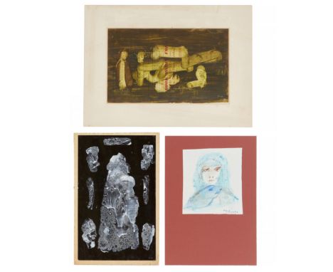Charles Higgins ('PIC'),&nbsp;Scottish 1893-1980 -&nbsp;Thought Crystals, 1967; ink and decalcomania on paper laid down on ca