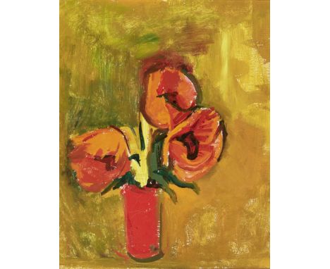 Beatrice Rozenberg,&nbsp;British 1913-1995 -&nbsp;Poppies;&nbsp;oil on canvas, 49 x 39.5 cm (ARR)&nbsp;Provenance:&nbsp;the E