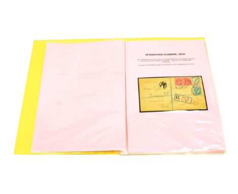 GB Postal History, Group of 10 covers in a folder, notably ½d Postal Stationery card from Dublin to London uprated and cancel