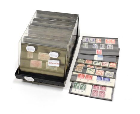 Box Of Europe On Stock Cards - With 3rd Reich in mint blocks and sets, Luxembourg coal and steel set in blocks, Centilux pair
