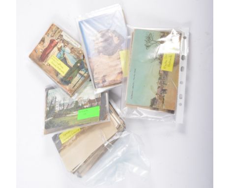 Postcards and Cigarette Cards, Circa WWI, military, comic, Malta, Egypt, India, Naval, topographical etc. S K Hocking Ivy A T