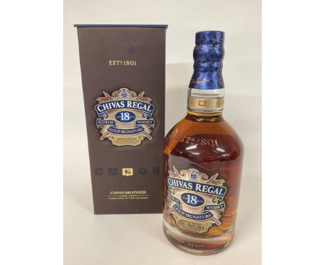 Boxed Chivas Regal 18 year old scotch whiskey