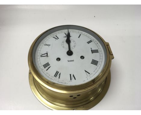 Brass ship clock