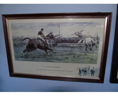 Amendment To Catalogue: A Hunting Print by Alfred Mummings. 44cm x 51cm.