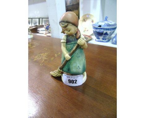 A Large Goebel Figure of a Girl with Umbrella.