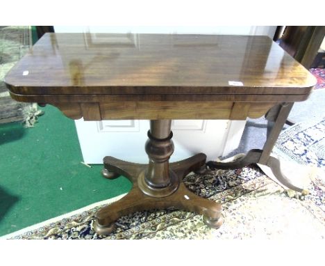 A Good Quality Victorian Mahogany Fold Over Card Table, in immaculate conditiont