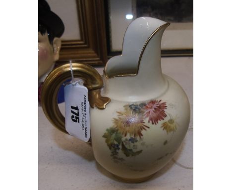 A Royal Worcester Blushware Jug, shape 1094, date code for 1895. 13cm. 