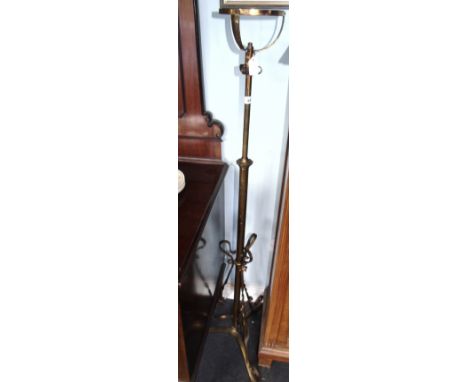 A Late 19th Early 20th Century Brass Standard Lamp