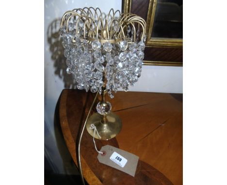 A Brass and Glass Drop Table Lamp