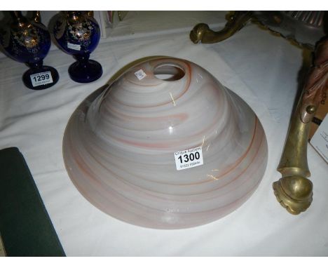 A glass lamp shade