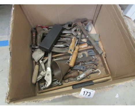 A box of old tools