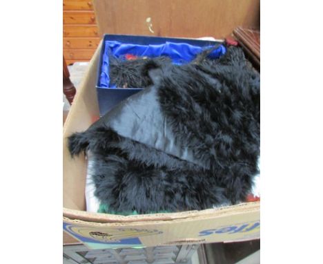 A mixed lot of vintage lace, table covers, millinery items etc