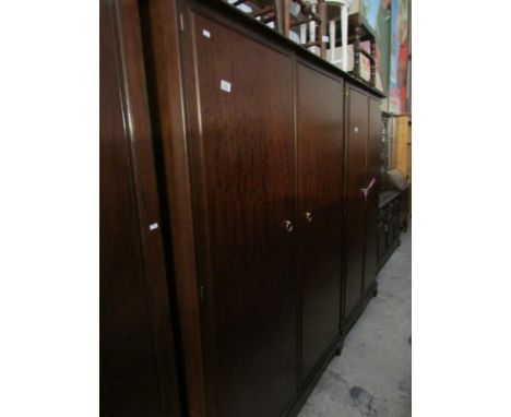 A modern mahogany wardrobe