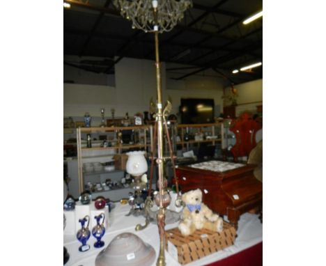 A brass standard lamp