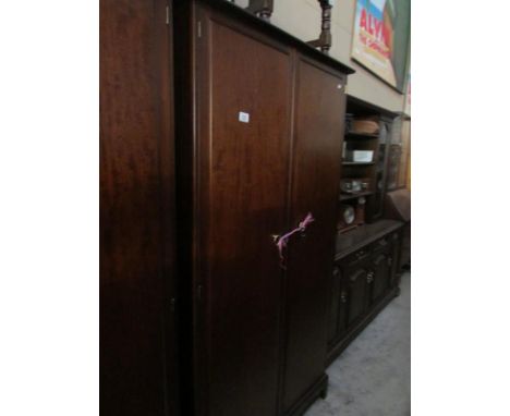A modern mahogany wardrobe