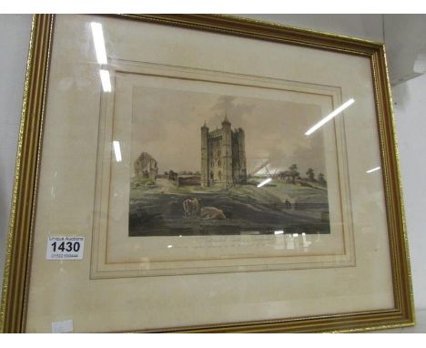 An etching of Tattershall Castle, Lincolnshire