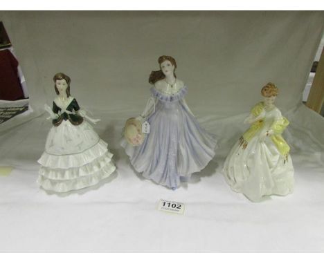 3 Royal Worcester figurines being Debutant, First Dance and Laura