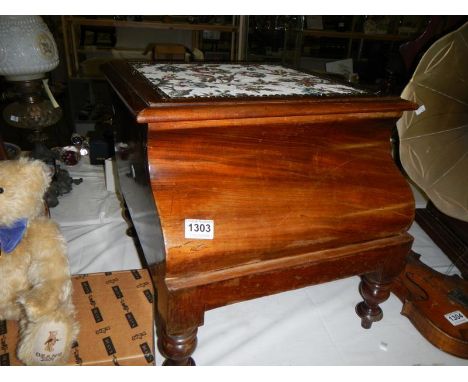 A Victorian mahogany step commode