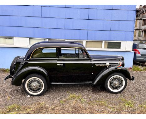 1948 Opel Olympia with a low mileage, 174.454 km on the odometer. Original engine has been replaced with engine from Opel Kad